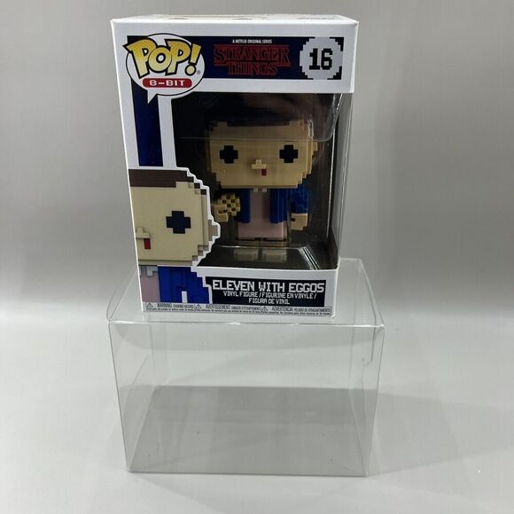 Funko Pop! 8-Bit: Stranger Things Eleven With Eggos #16 With Protection Case NEW - Picture 2 of 7